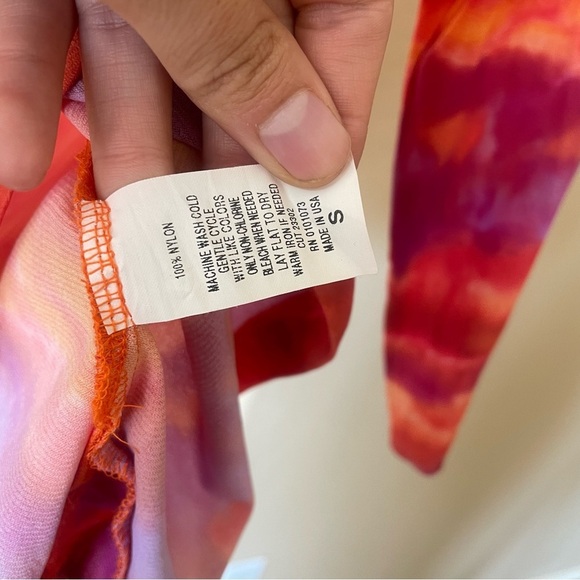 Y2k Orange Pink Tie Dye Top - Picture 3 of 5